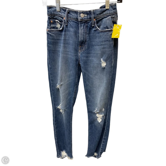 Jeans Straight By Mother In Blue Denim, Size: 0