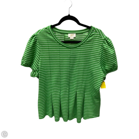 Top Short Sleeve By Maeve In Striped Pattern, Size: Xl
