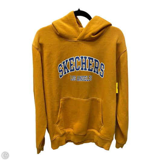 Sweatshirt Hoodie By Skechers In Blue & Yellow, Size: L