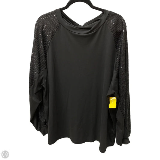 Top Long Sleeve By Shein In Black, Size: 3x