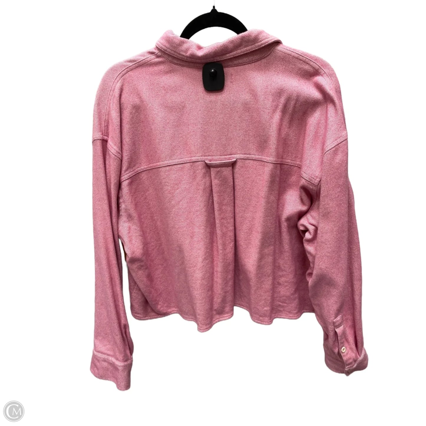 Top Long Sleeve By Madewell In Red Denim, Size: L