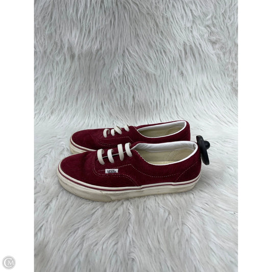 Shoes Sneakers By Vans In Maroon, Size: 6