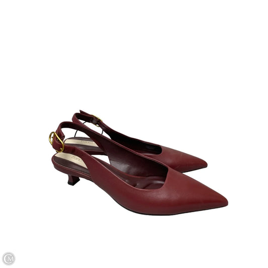 Shoes Heels Kitten By Franco Sarto In Maroon, Size: 6