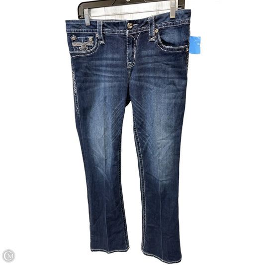 Jeans Wide Leg By Rock Revival In Blue Denim, Size: 10