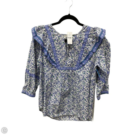 Top Long Sleeve By Loft In Floral Print, Size: M
