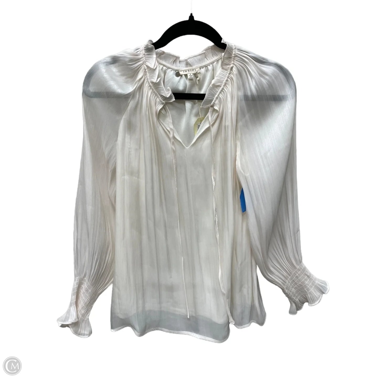 Blouse Long Sleeve By Jodifl In Cream, Size: S