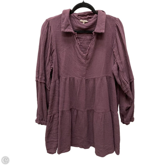 Dress Casual Short By Easel In Purple, Size: 3x