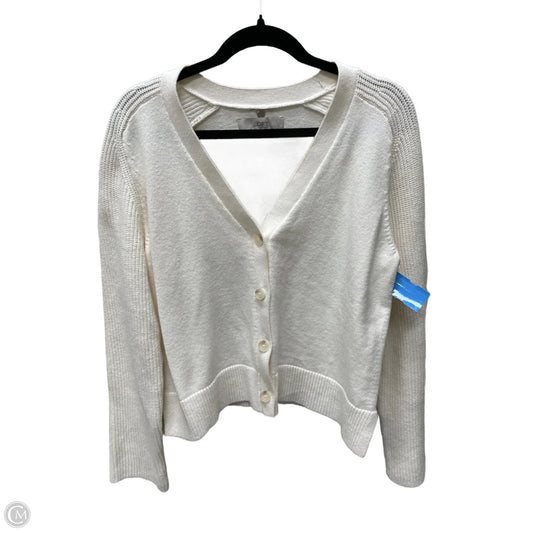 Sweater Cardigan By Loft In Cream, Size: L