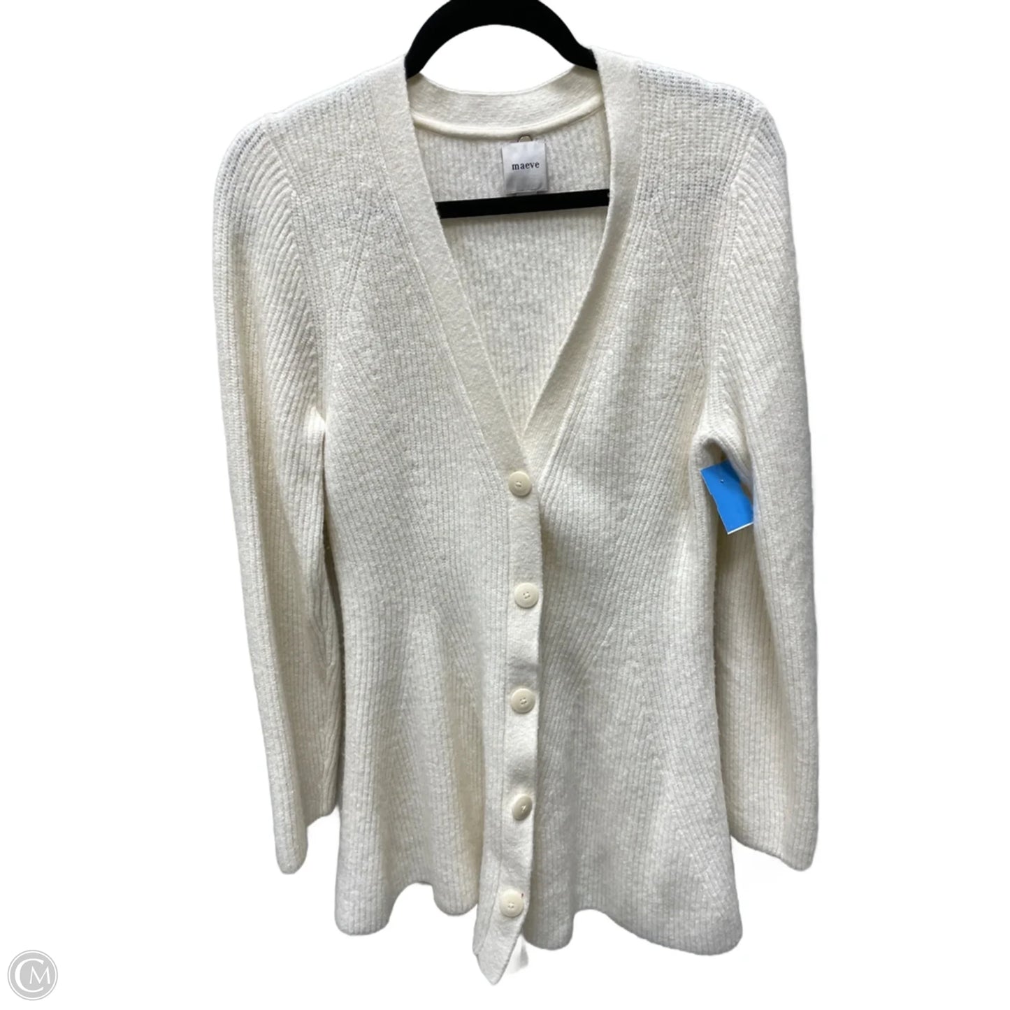 Sweater Cardigan By Maeve In Cream, Size: Xl