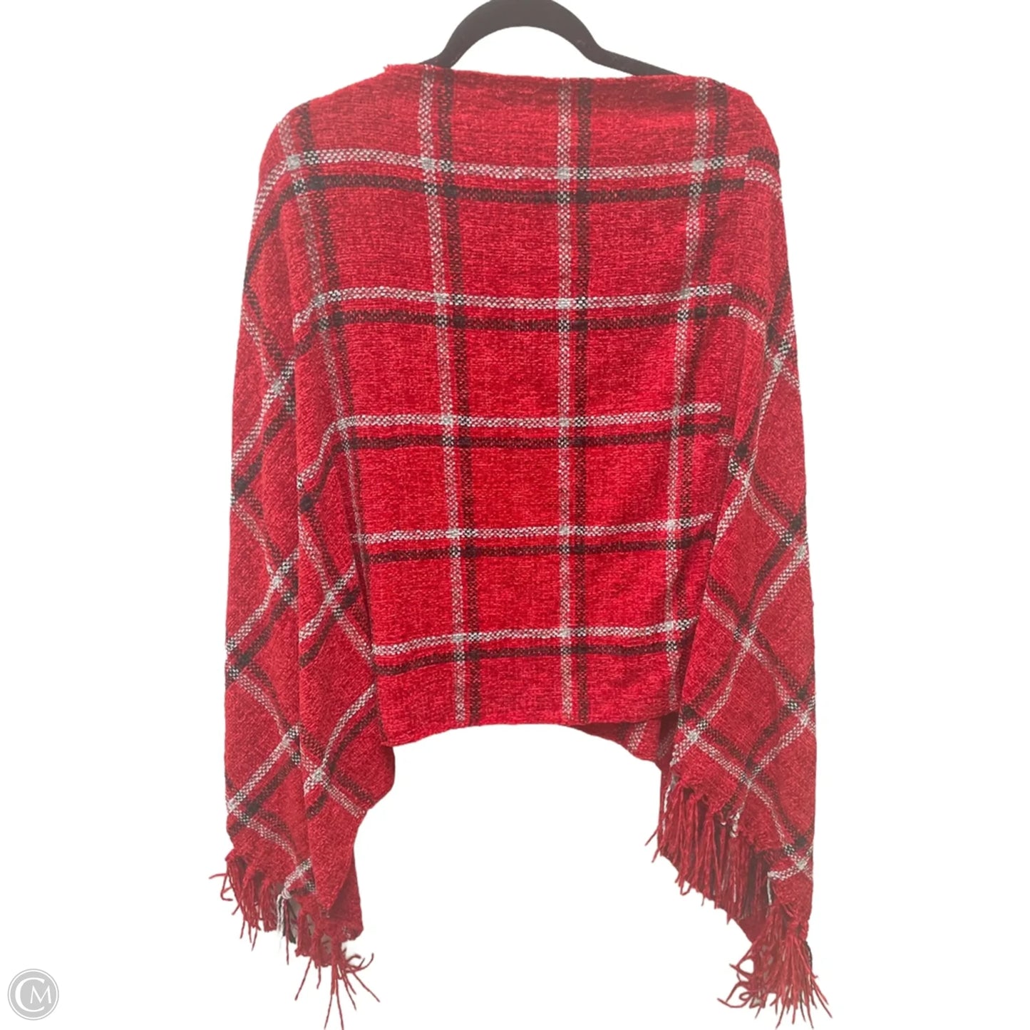 Shawl By Clothes Mentor In Plaid Pattern, Size: L