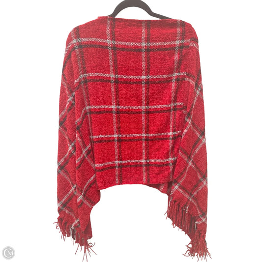 Shawl By Clothes Mentor In Plaid Pattern, Size: L