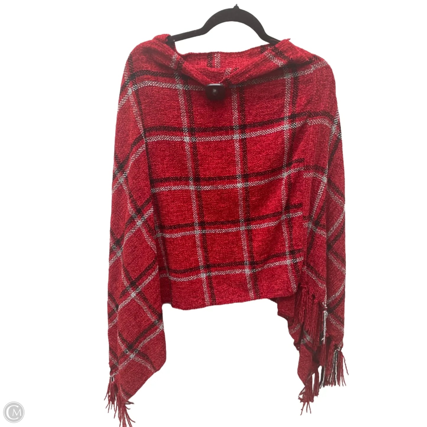 Shawl By Clothes Mentor In Plaid Pattern, Size: L