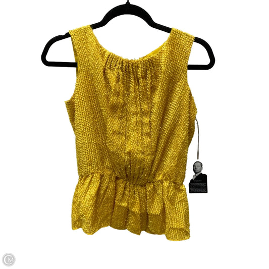 Top Sleeveless Designer By Jason Wu In Yellow, Size: Xs