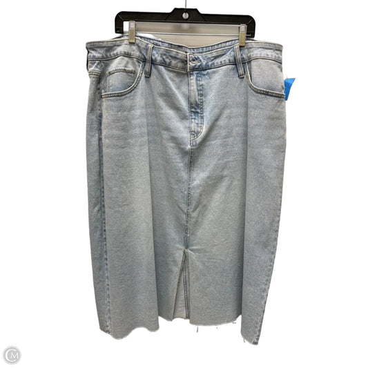 Skirt Midi By Ava & Viv In Blue Denim, Size: 22