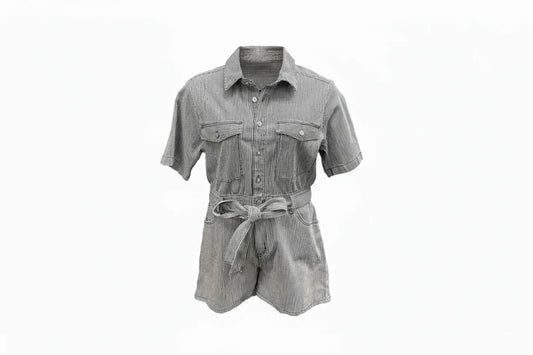 Romper By Universal Thread In Striped Pattern, Size: L