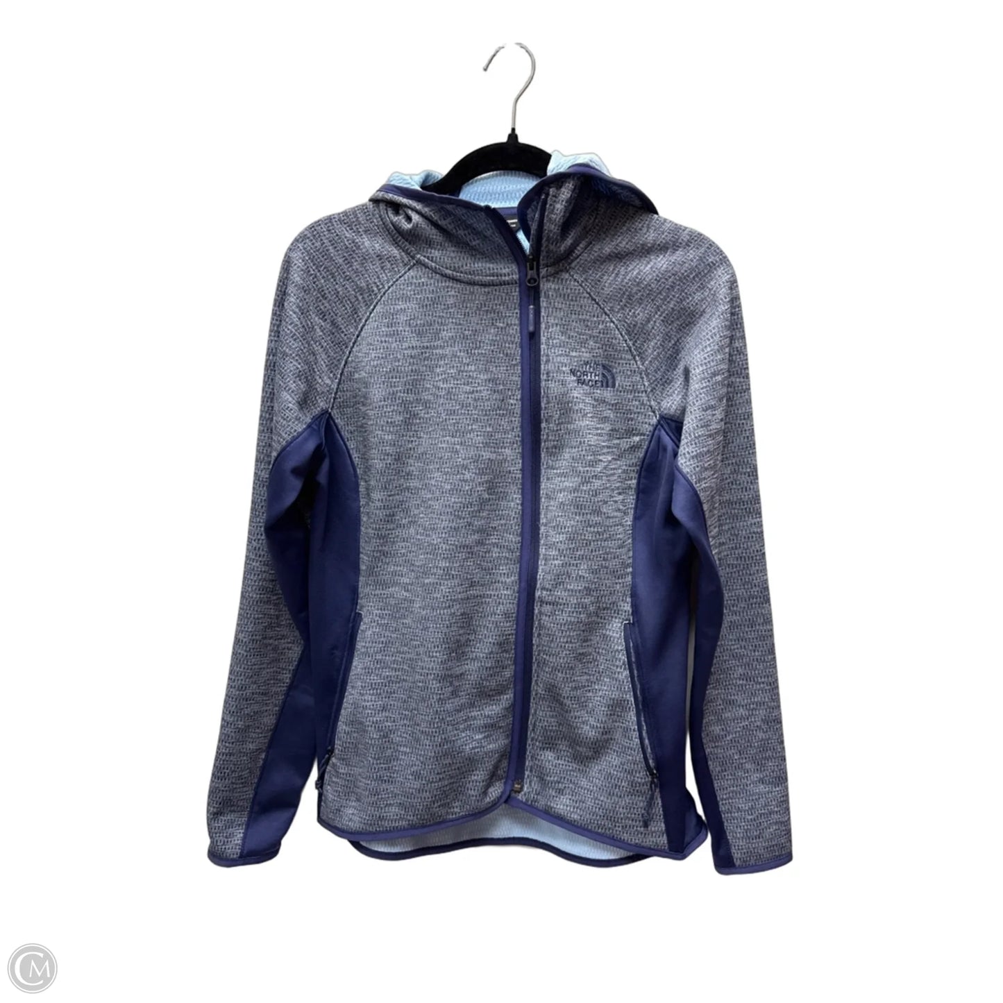 Athletic Jacket By The North Face In Blue & Grey, Size: M