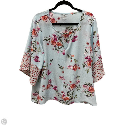 Top Short Sleeve By Ana In Floral Print, Size: Xl