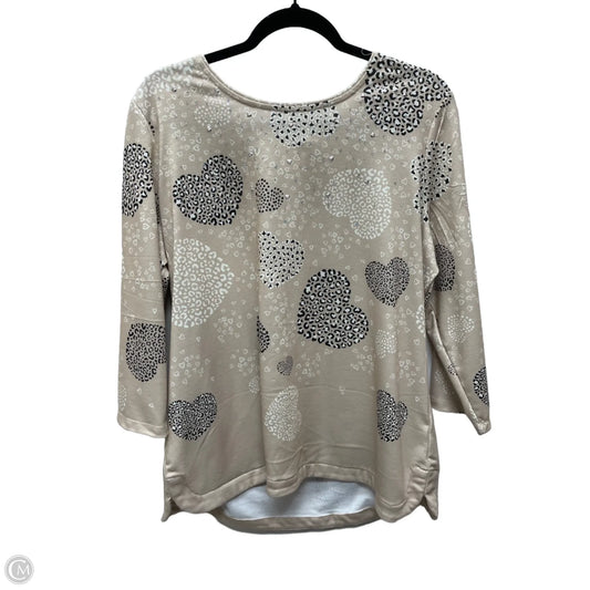 Top 3/4 Sleeve By Allison Daley In Animal Print, Size: L