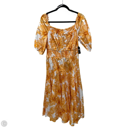 Dress Casual Midi By Inc In Floral Print, Size: L