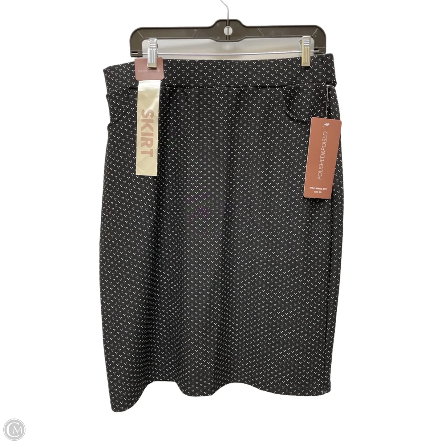 Skirt Midi By Clothes Mentor In Black & White, Size: 22