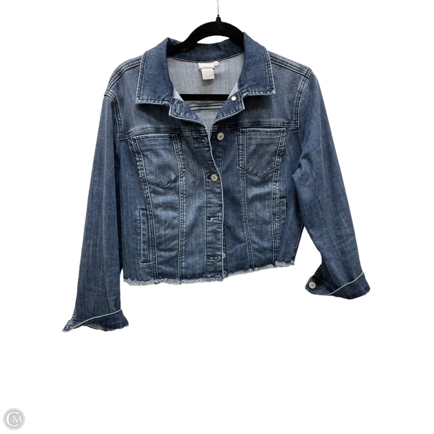 Jacket Denim By Chicos In Blue Denim, Size: M