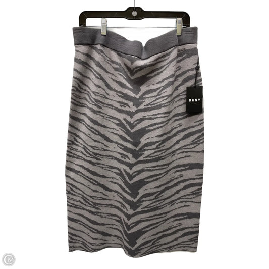 Skirt Midi By Dkny In Zebra Print, Size: 16