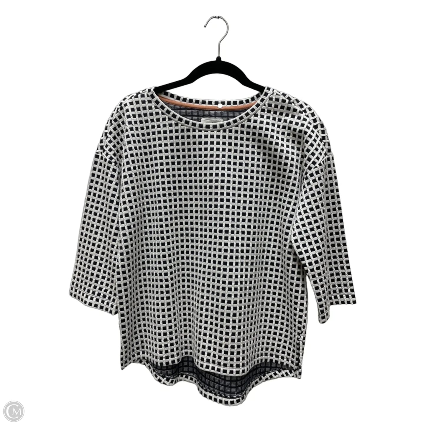 Top 3/4 Sleeve By Lou And Grey In Checkered Pattern, Size: M