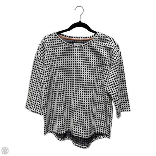 Top 3/4 Sleeve By Lou And Grey In Checkered Pattern, Size: M