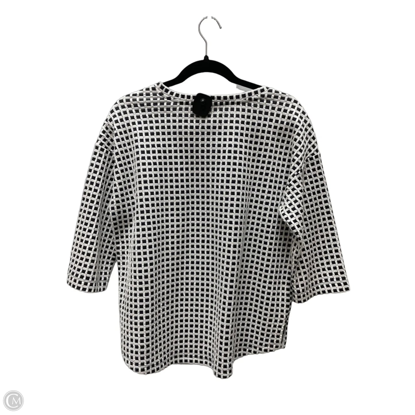 Top 3/4 Sleeve By Lou And Grey In Checkered Pattern, Size: M