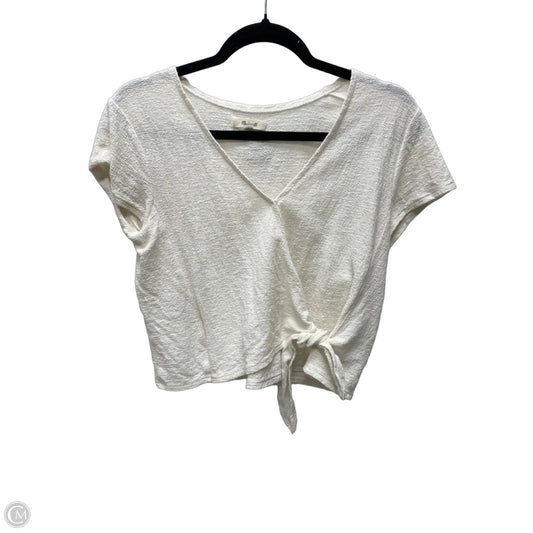 Top Short Sleeve By Madewell In Cream, Size: S