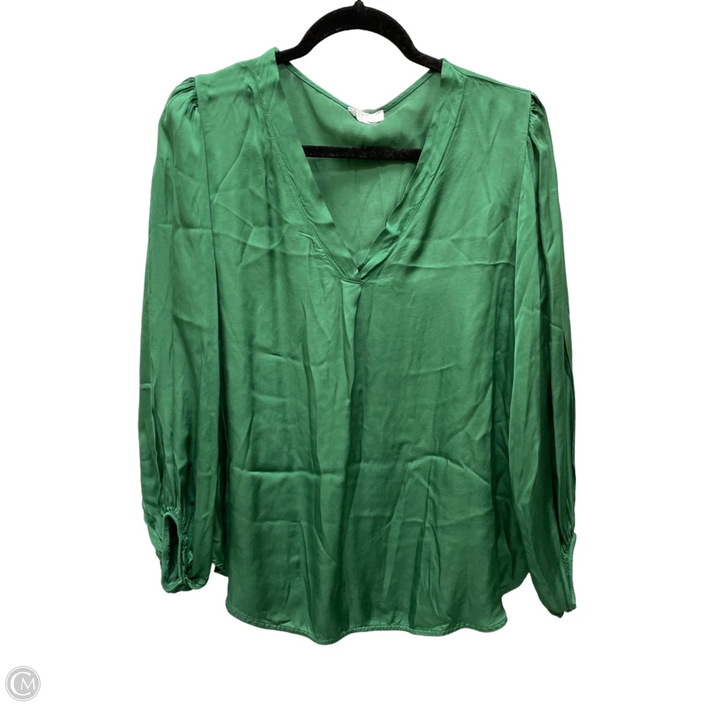 Top Long Sleeve By Suzy D In Green, Size: L