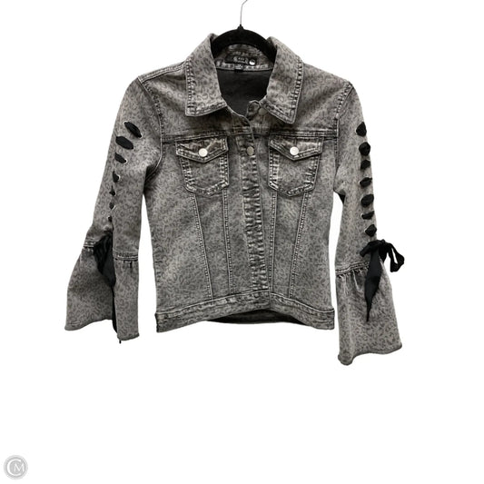 Jacket Denim By AZI In Animal Print, Size: Xs
