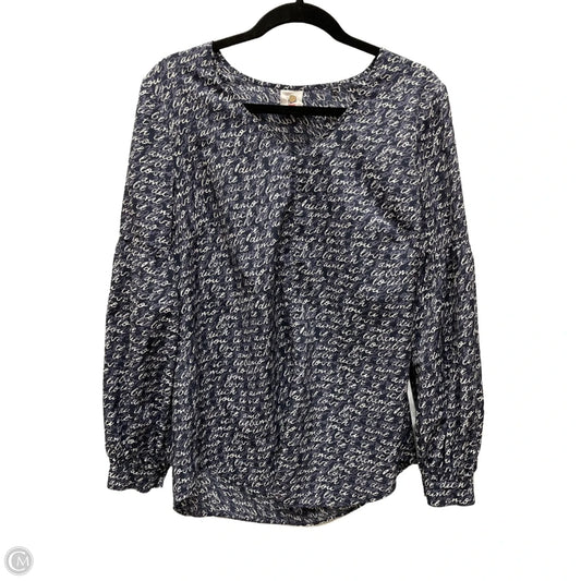 Top Long Sleeve By Cabi In Navy, Size: M