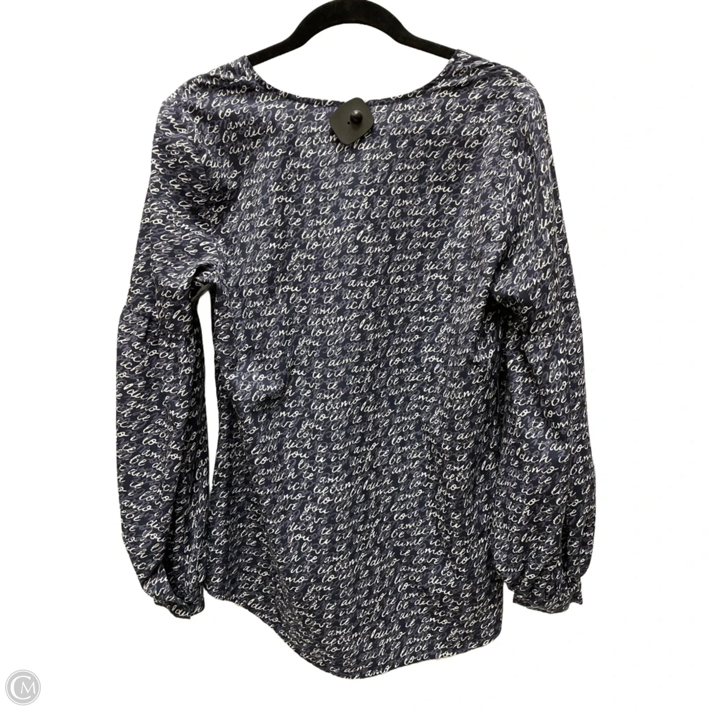 Top Long Sleeve By Cabi In Navy, Size: M