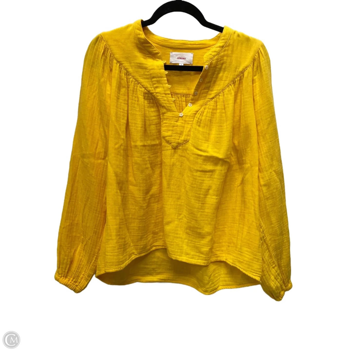 Top Long Sleeve By Cma In Yellow, Size: S