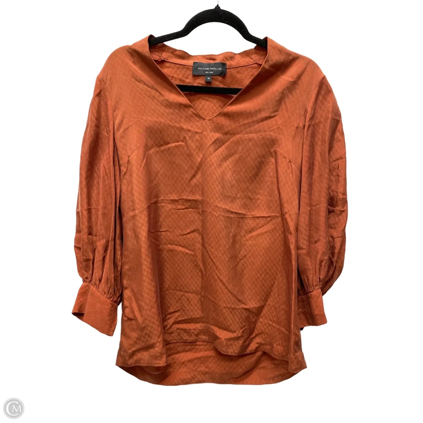 Top Long Sleeve By Hilton Hollis In Orange, Size: M