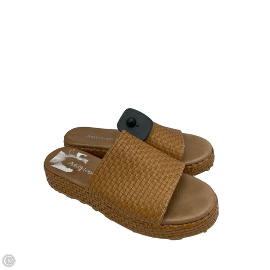 Sandals Heels Platform By Clothes Mentor In Brown, Size: 8.5