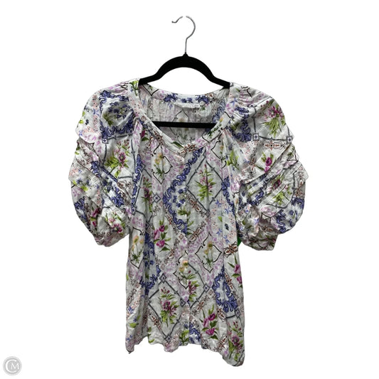 Top Short Sleeve By Jane And Delancey In Geometric Pattern, Size: S