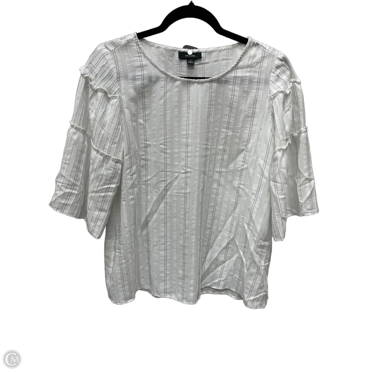 Top 3/4 Sleeve By Alfani In Striped Pattern, Size: S