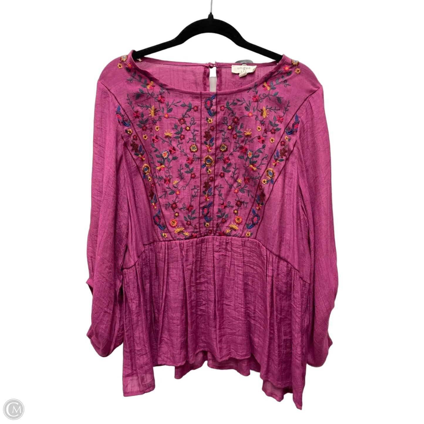 Top Long Sleeve By Umgee In Floral Print, Size: M