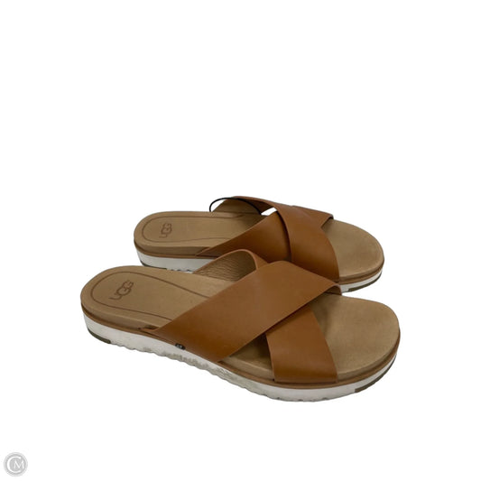 Sandals Designer By Ugg In Brown, Size: 7.5