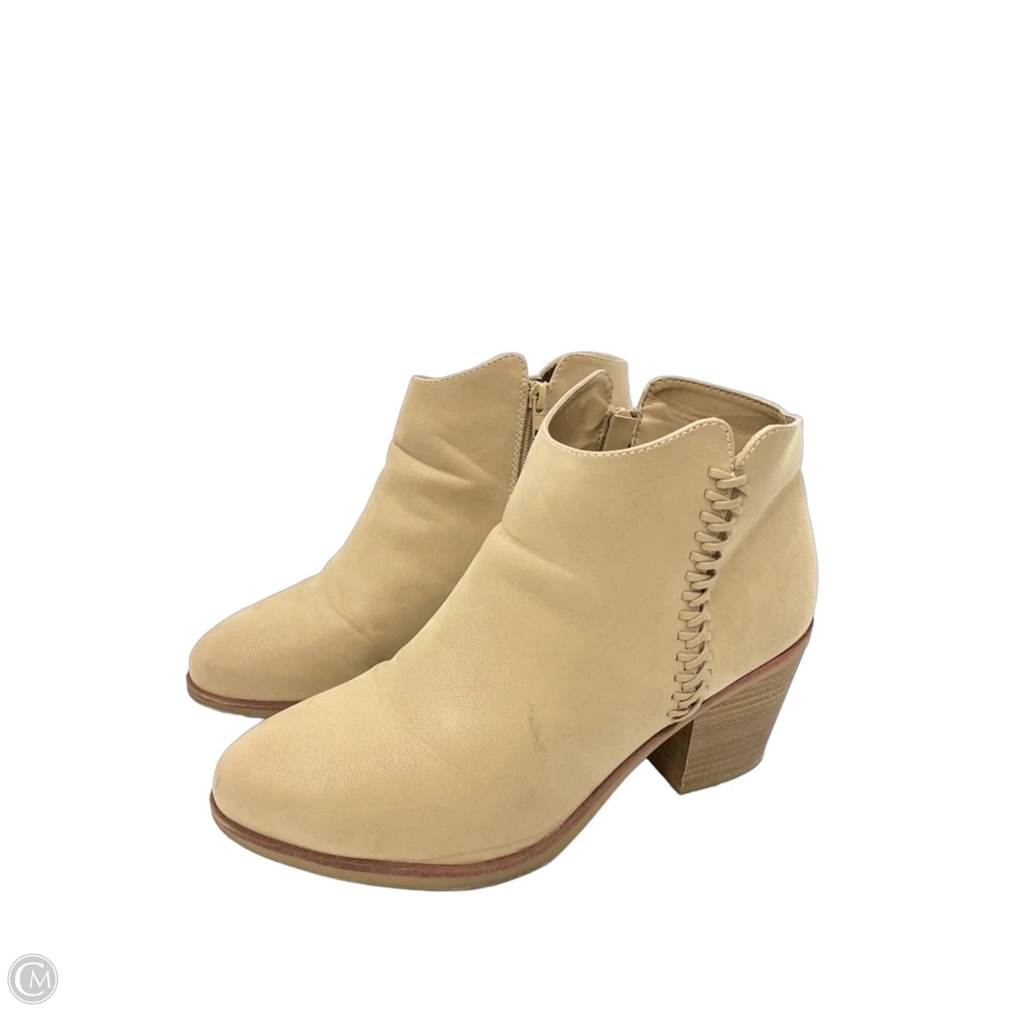 Boots Ankle Heels By Arula In Beige, Size: 9