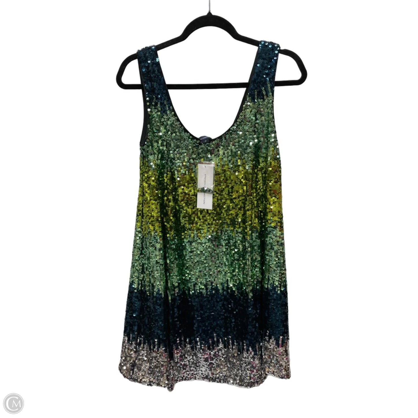 Dress Party Short By French Connection In Blue & Green, Size: Xs