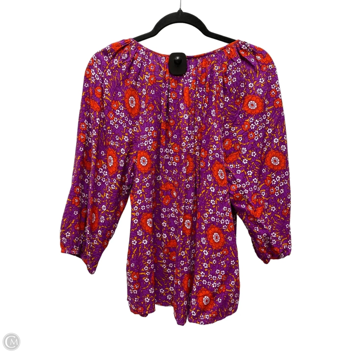 Top 3/4 Sleeve By Cynthia Rowley In Floral Print, Size: 1x