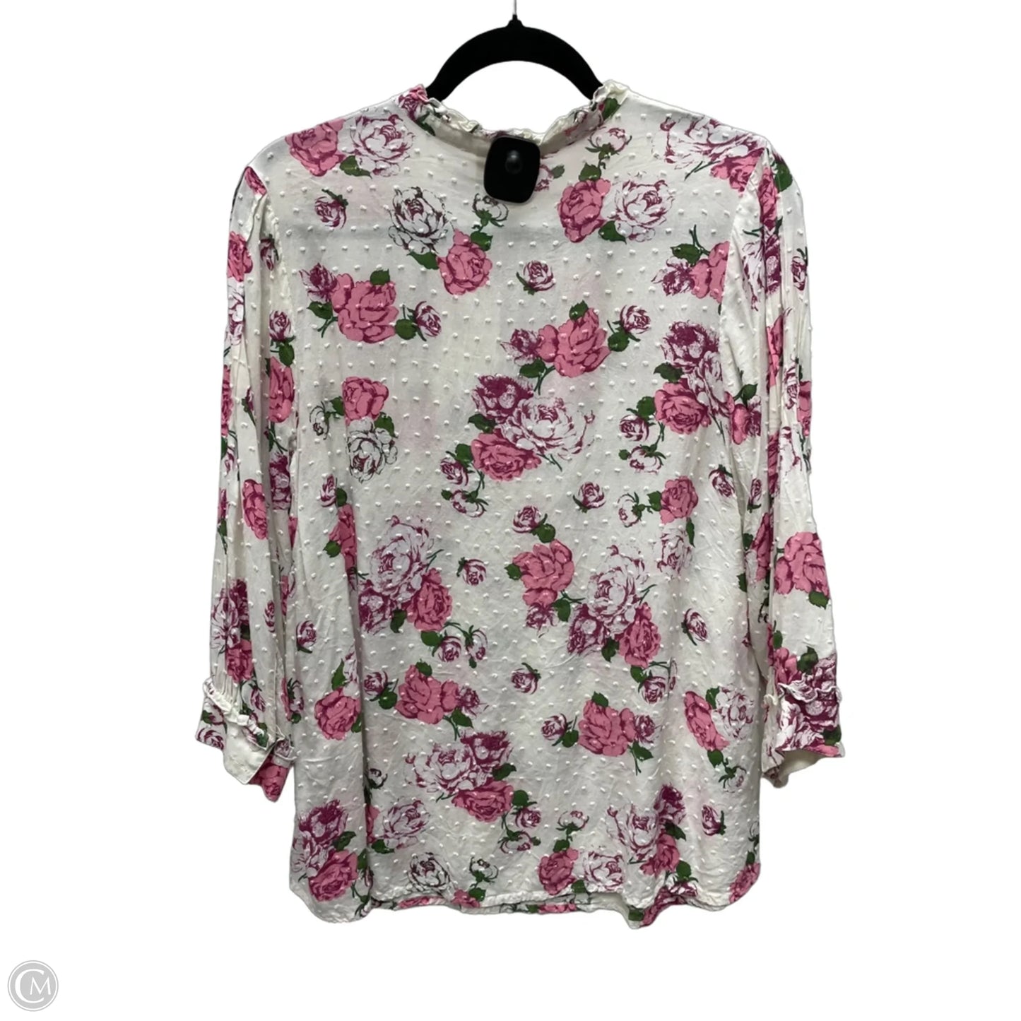 Top 3/4 Sleeve By Modcloth In Floral Print, Size: 1x