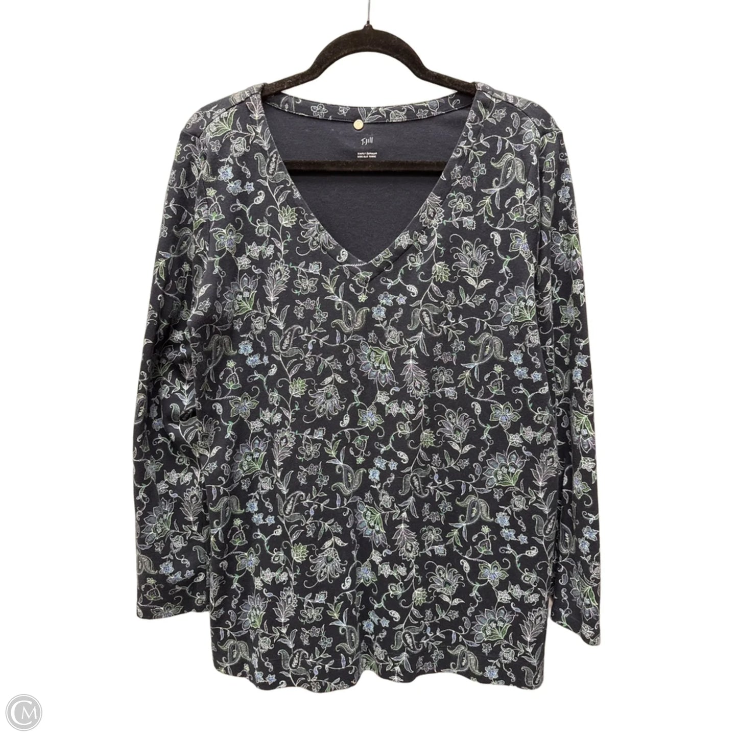 Top Long Sleeve By J. Jill In Floral Print, Size: M