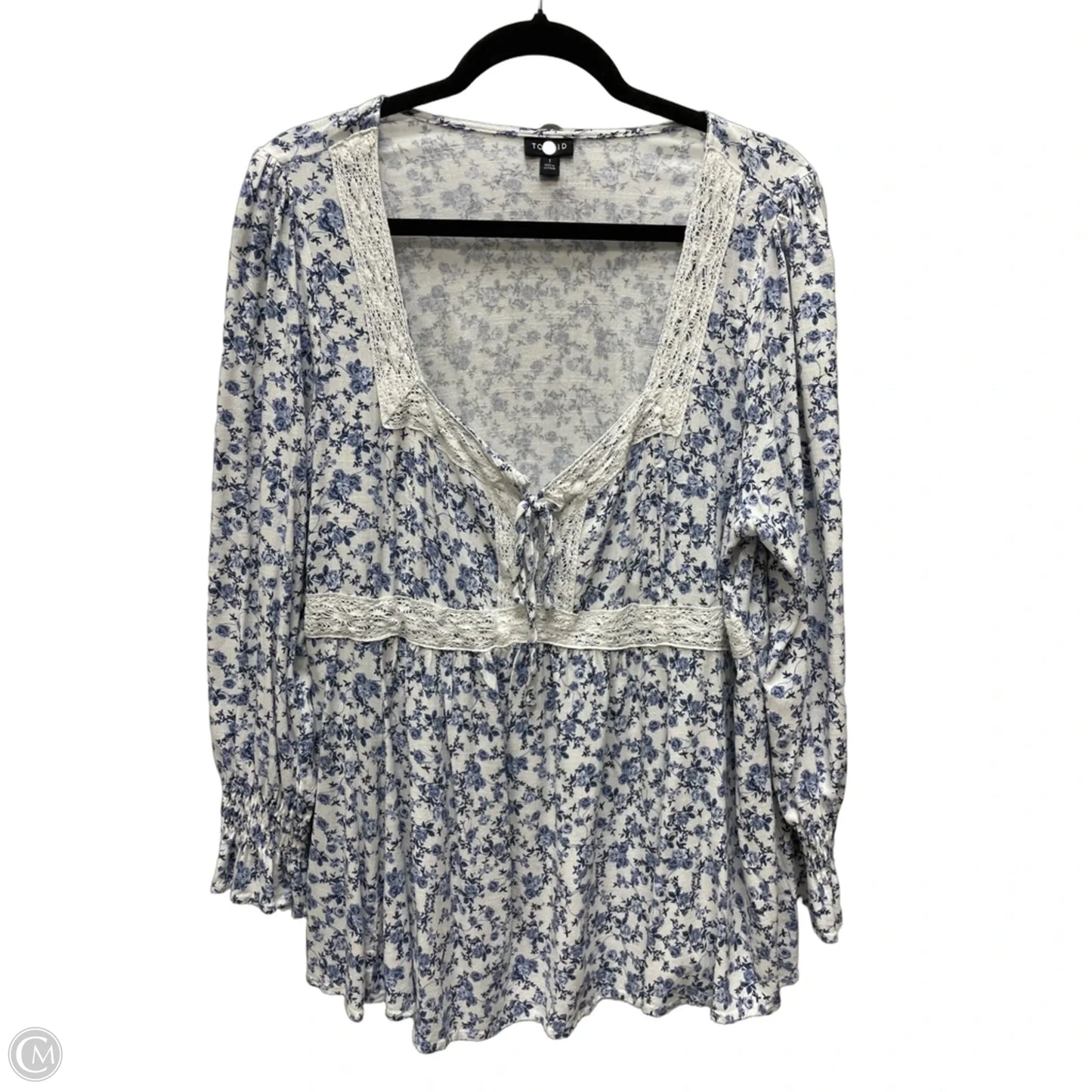Top 3/4 Sleeve By Torrid In Floral Print, Size: 1x