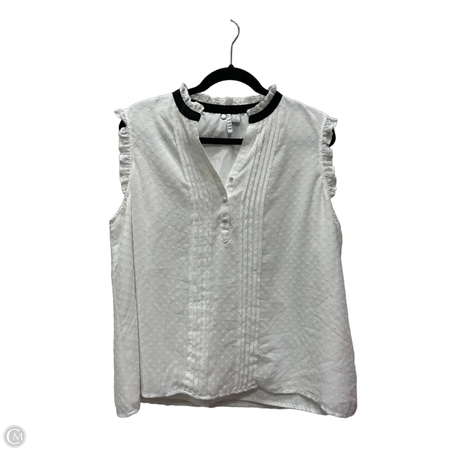 Top Sleeveless By Elle In Polkadot Pattern, Size: L