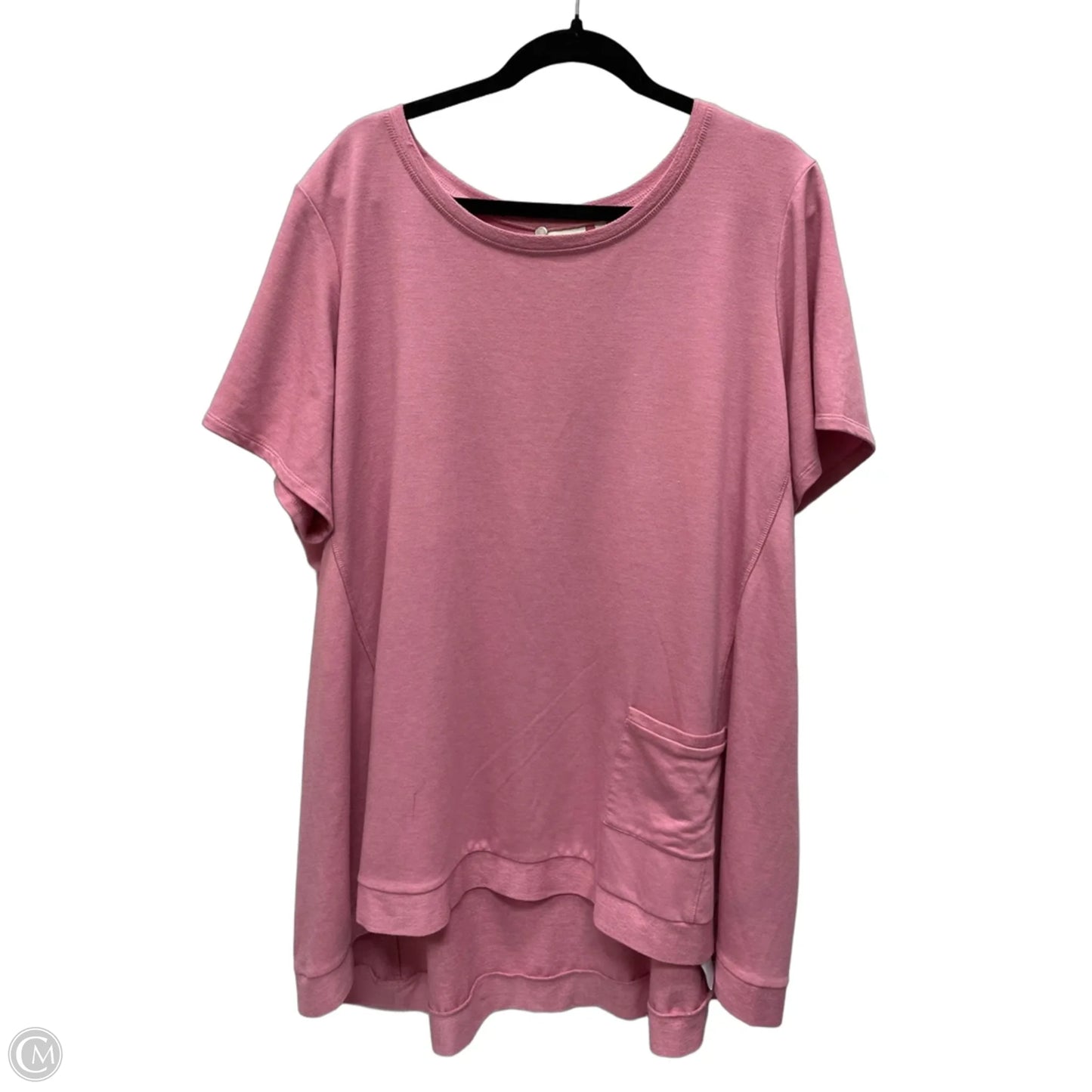 Top Short Sleeve By Clothes Mentor In Pink, Size: 3x