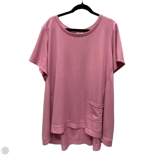 Top Short Sleeve By Clothes Mentor In Pink, Size: 3x